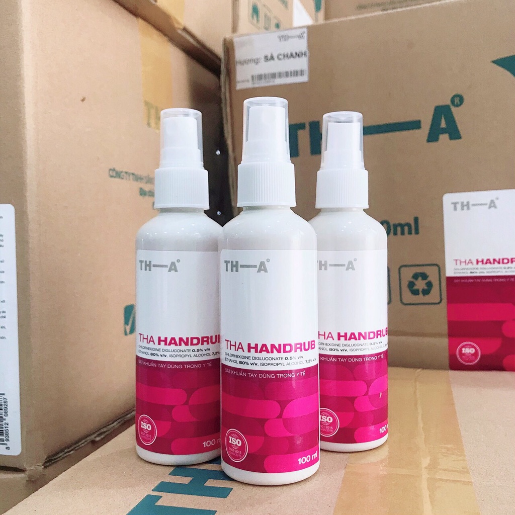 - Dung dịch sát khuẩn tay nhanh THA HANDRUB - Chai 500 ml