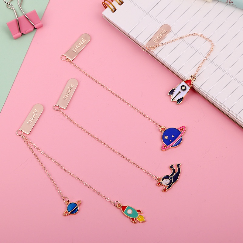 1 Thẻ Đánh Dấu Sách Bằng Hợp Kim Hình Hành Tinh Vũ Trụ Sáng Tạo Hỗ Trợ Đọc Sách Dành Cho Học Sinh