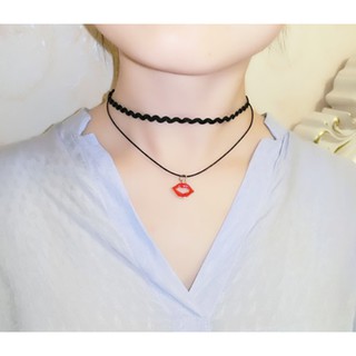 Choker vòng choker vòng cổ choker vòng cổ độc đáo cá tính hình đôi môi đỏ quyến rũ gọi cảm