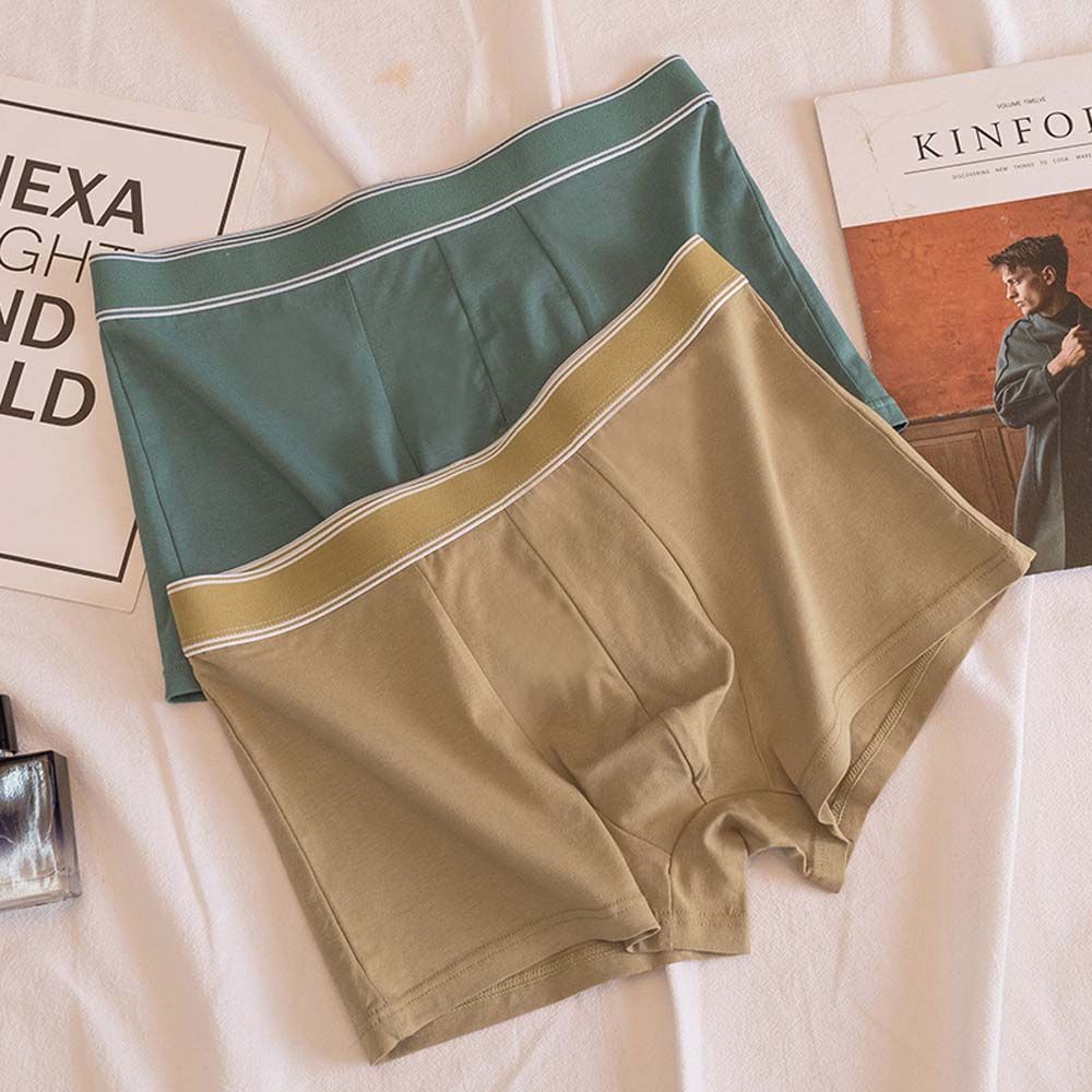 Quần lót boxer cotton mềm mại co giãn cao không đường may thoải mái nhiều màu sắc cho nam