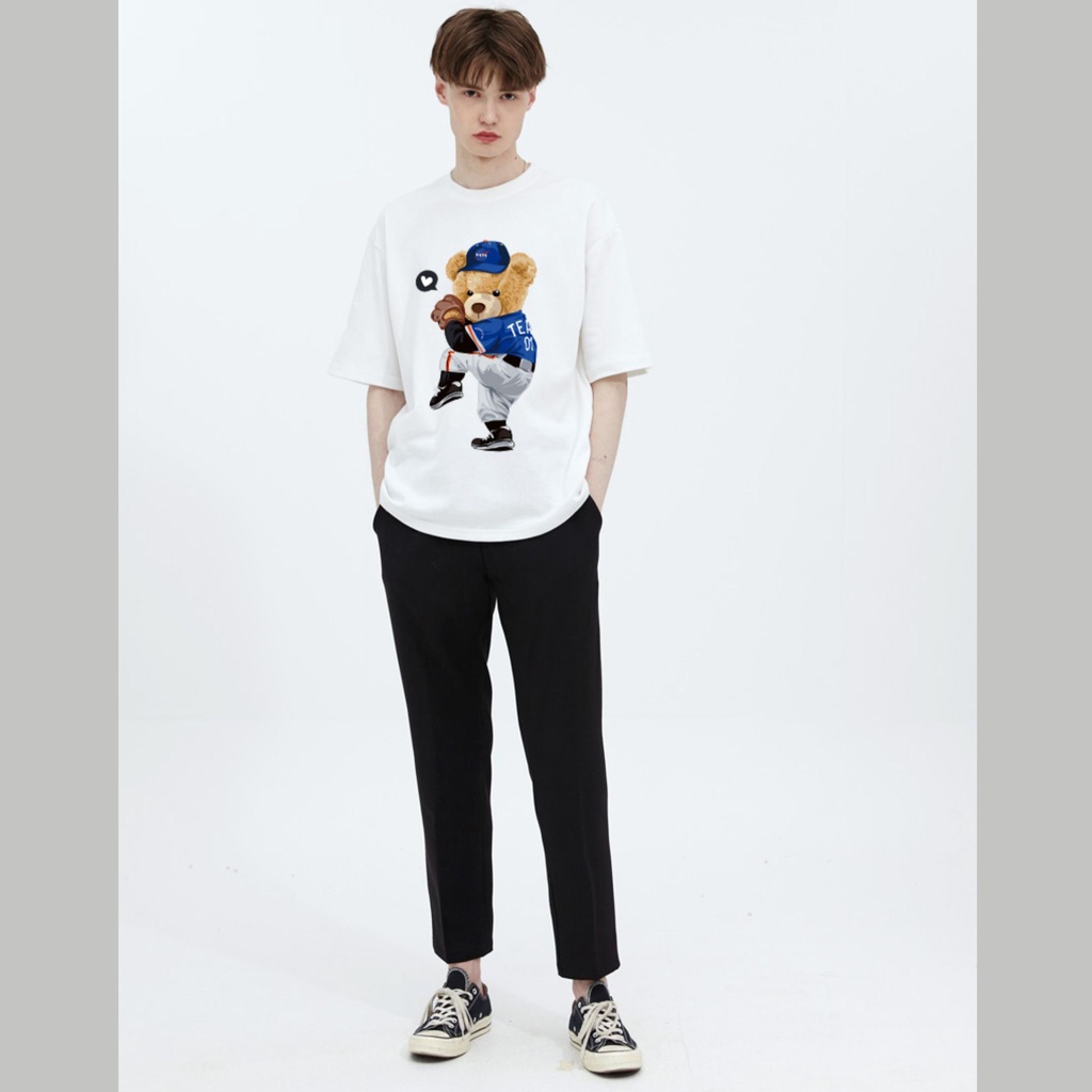 Áo thun NaSa Unisex Basic Tee 100% Cotton, phông trơn nam nữ tay lỡ oversize form rộng - AT08