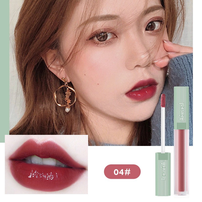 [Hàng mới về] Set son kem hiệu ứng bóng mượt dưỡng ẩm trang điểm môi lên màu nhanh không dính cốc Morandi