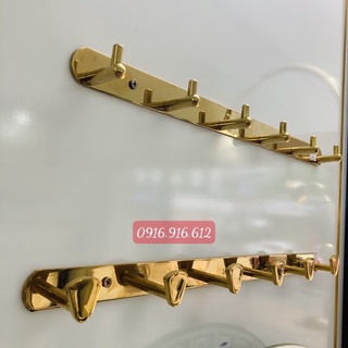 Móc treo quần áo inox 304 dày 3 ly mạ vàng cao cấp, bảo hành 20 năm