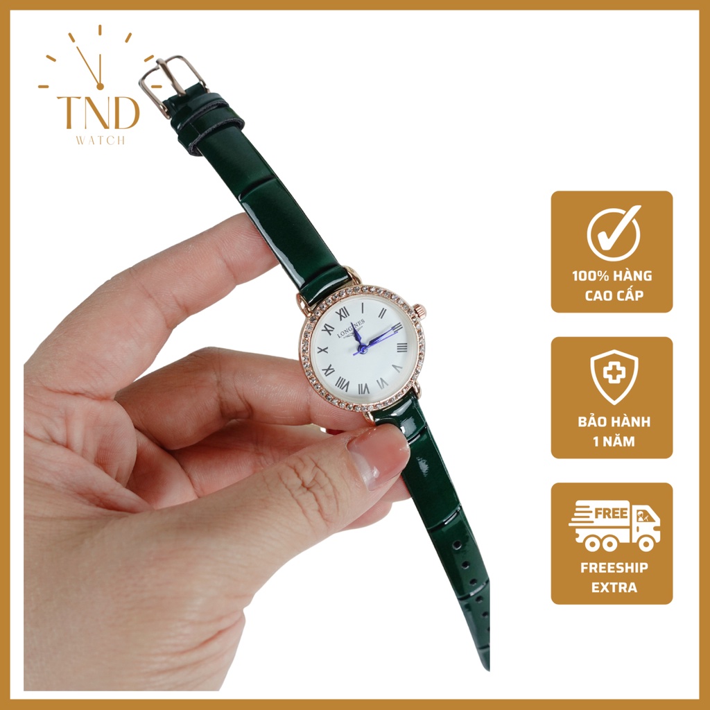 Đồng Hồ Nữ Longiness Dây Da Mặt Đính Đá Thời Trang - A22 - TND Watch