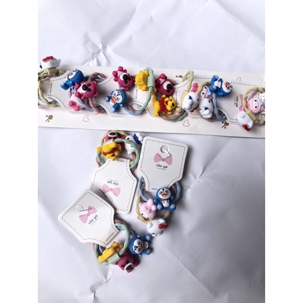 Set 30 dây buộc tóc hình hoa quả, hình thú cho bé gái xinh xắn