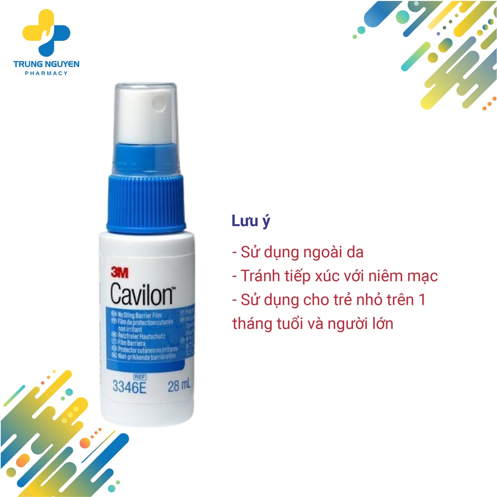 3M CAVILON DẠNG CHAI XỊT 28ML -Dung dịch hỗ trợ hăm/loét