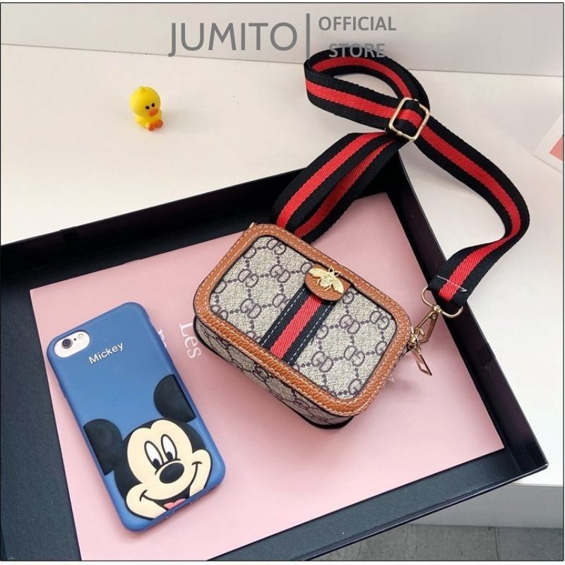 Túi xách mini đeo chéo cho bé gái GC dạng hộp chữ nhật hot trend 2022 JUMITO T2.028.NA