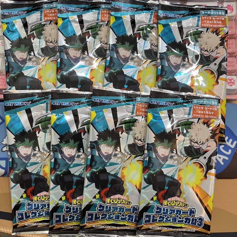 [Có sẵn] [Pack 2 card] My Hero Academia MHA Pack thẻ nhân phẩm Clear Card Collecion Gum 3