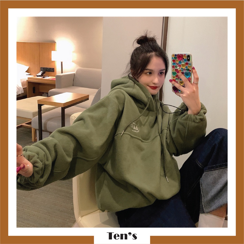 Áo hoodie nỉ có mũ nam nữ mặc được phong cách unisex đường phố Hàn Quốc hottrend 2021