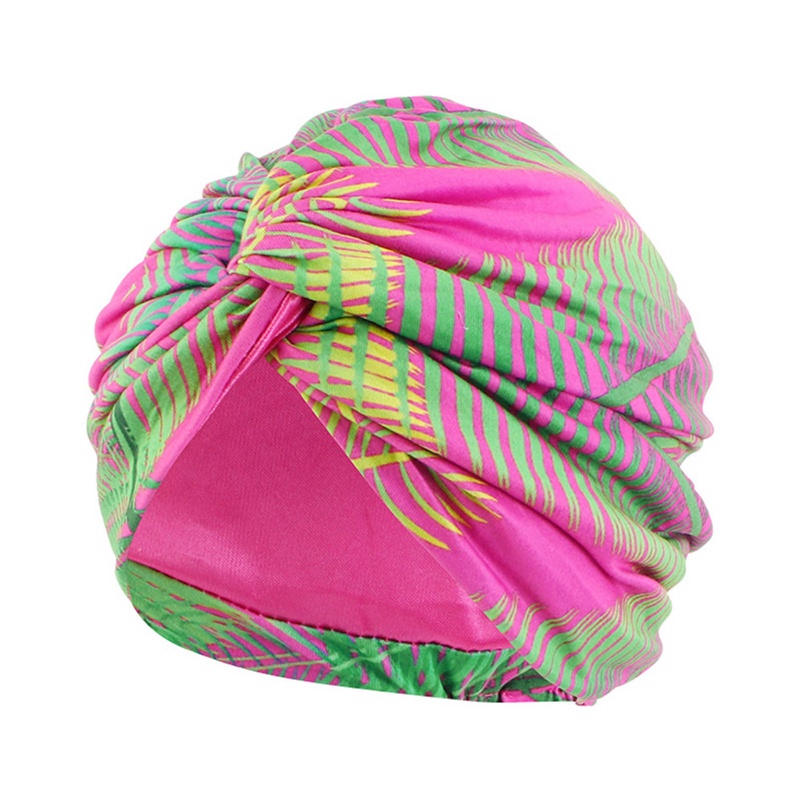 Mũ Turban In Hoa Chéo Thắt Nút Xoắn Chéo Phong Cách Hồi Giáo Cho Nữ