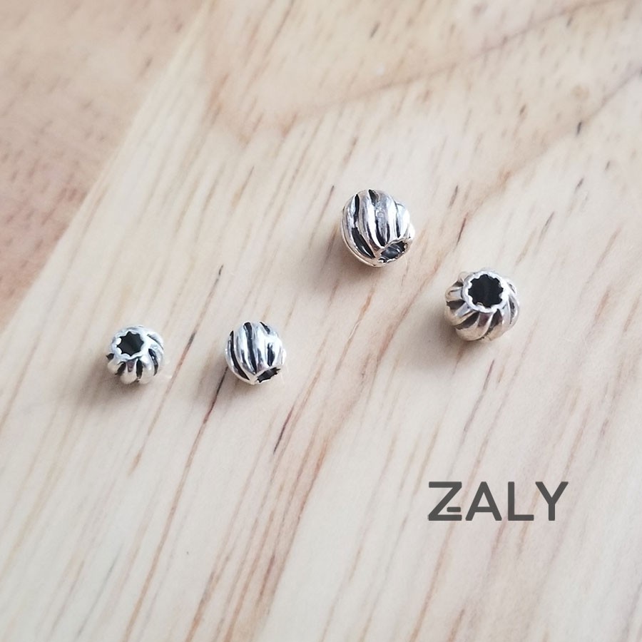 Charm bạc chặn lu thống gợn sóng CC22, Bạc 925