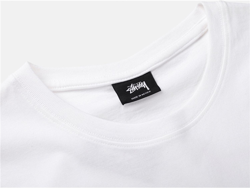 Áo Thun Tay Ngắn Cổ Tròn Dáng Rộng In Chữ Stussy Cá Tính Cho Nam Nữ 2129