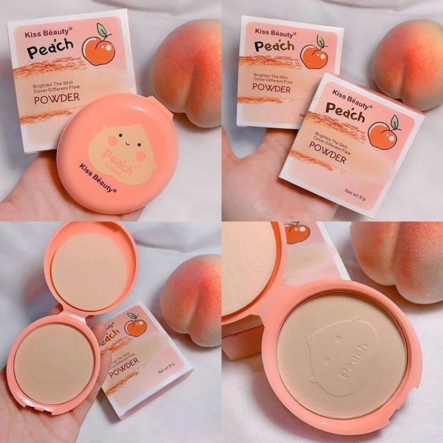 Phấn nền Quả Đào Peach Powder Kiss Beauty nội địa sỉ tốt chống nắng tốt che khuyết điểm mịn da NGỰA BEAUTY | BigBuy360 - bigbuy360.vn