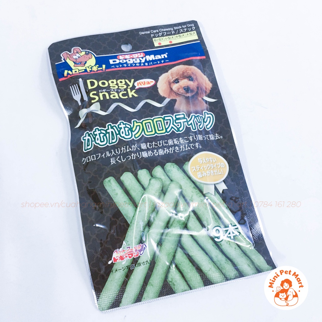 Que da bò chăm sóc răng miệng, giúp sạch răng, thơm miệng DOGGYMAN (10 cây) - snack, bánh thưởng cho chó