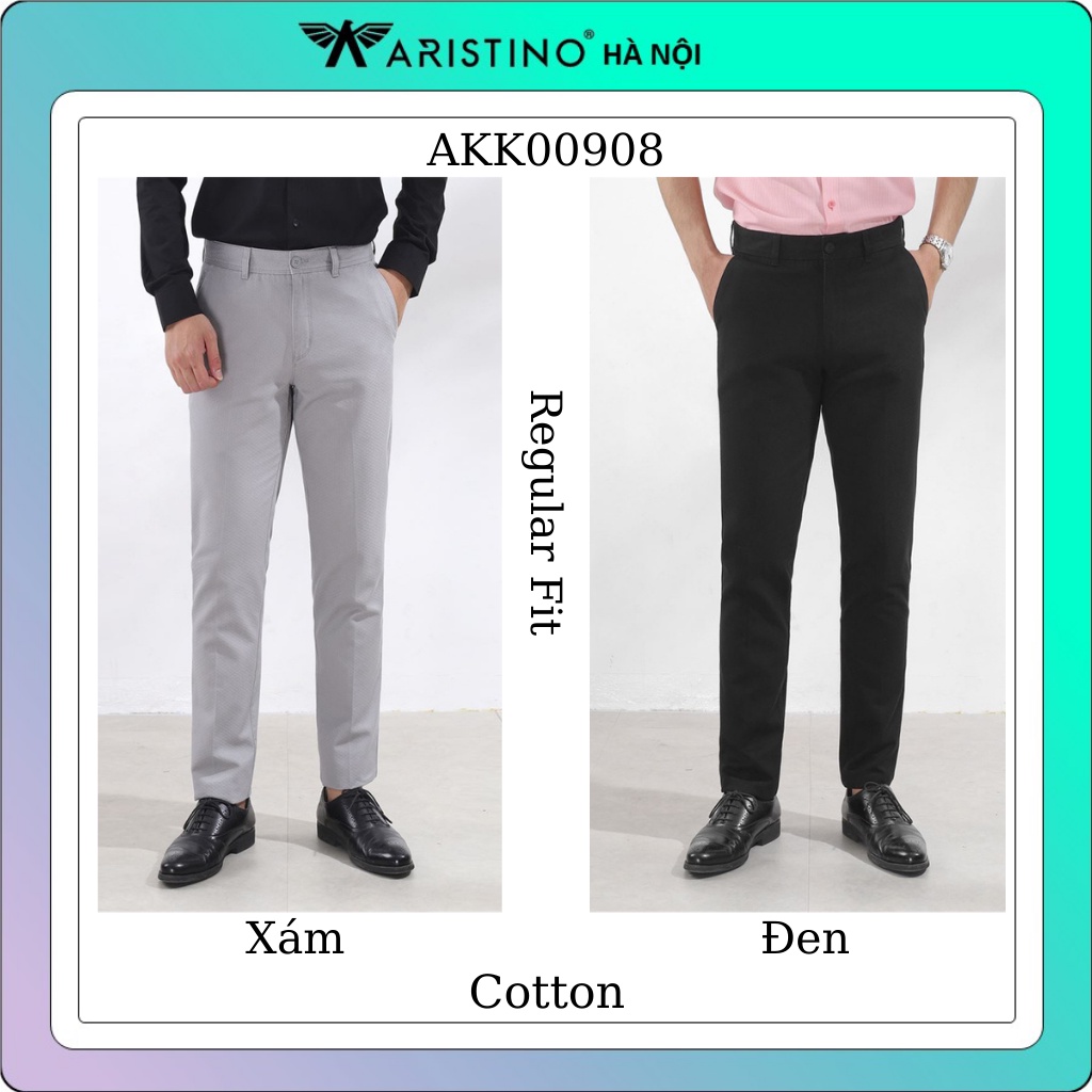 Quần kaki nam Aristino  from rộng đứng dáng chất cotton AKK00908