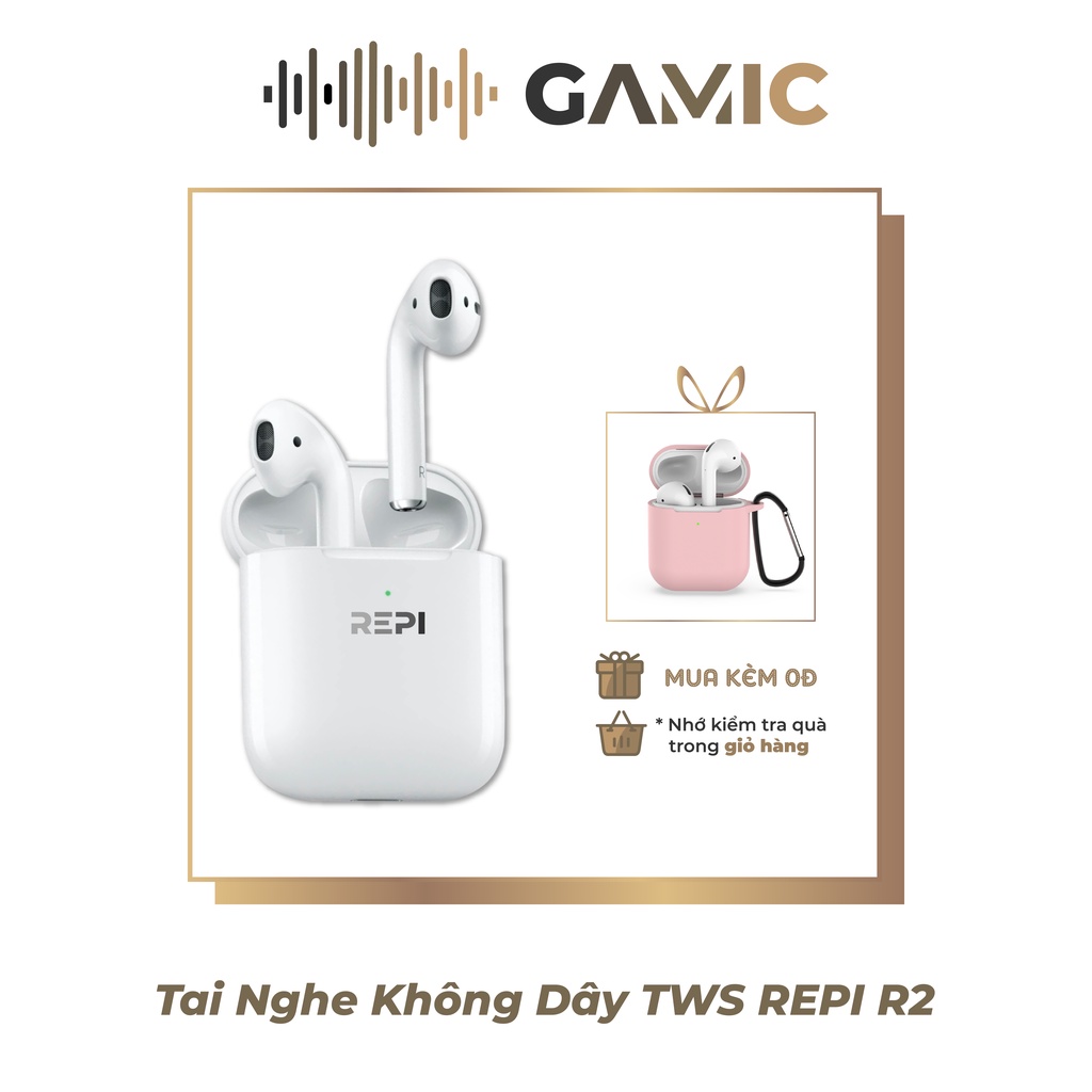 Tai Nghe Bluetooth Không Dây REPI R2 GPS - Sạc Không Dây - Đổi Tên - Định Vị - Cảm Biến Gõ Chuyển Bài
