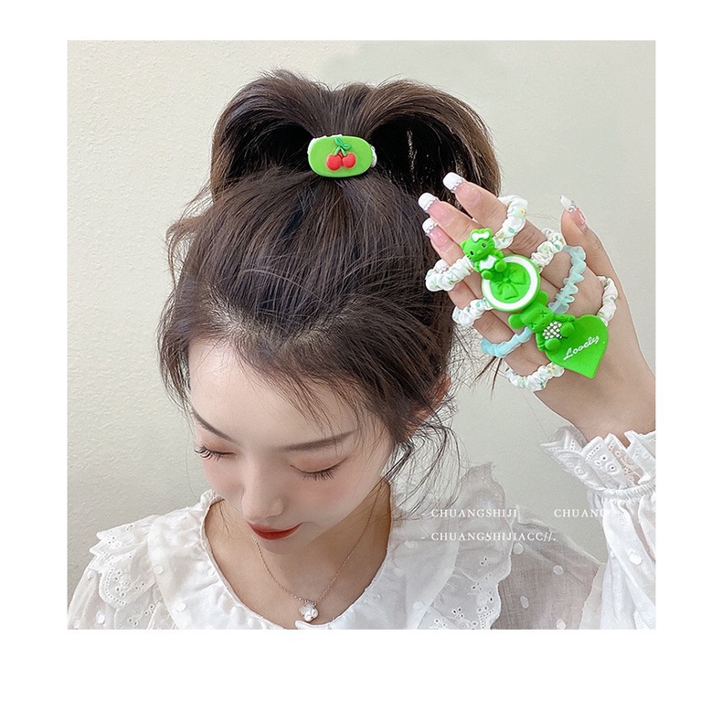 Set 5 Dây Buộc Tóc Nylon Họa Tiết Hoạt Hình Đáng Yêu Cho Bé dây buộc tóc phong cách Hàn Quốc dễ thương - PK26