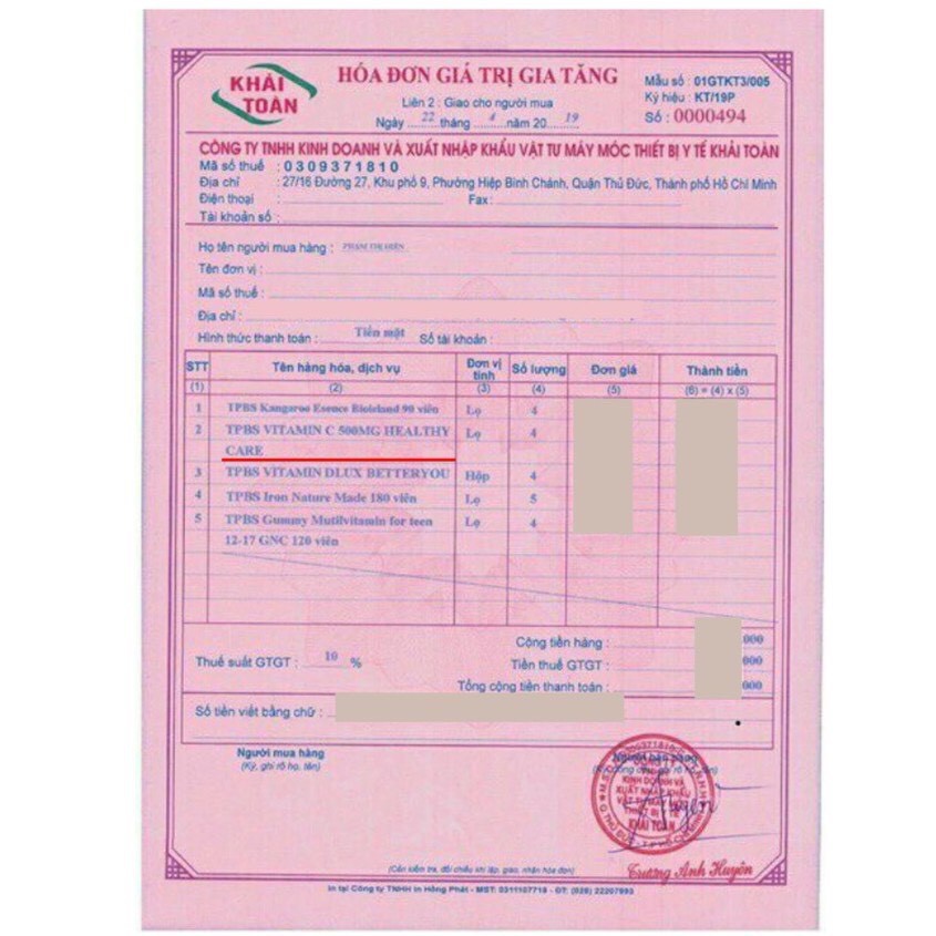 (Date 2024-2025) Viên nhai Healthy Care Vitamin C 500mg 500 viên