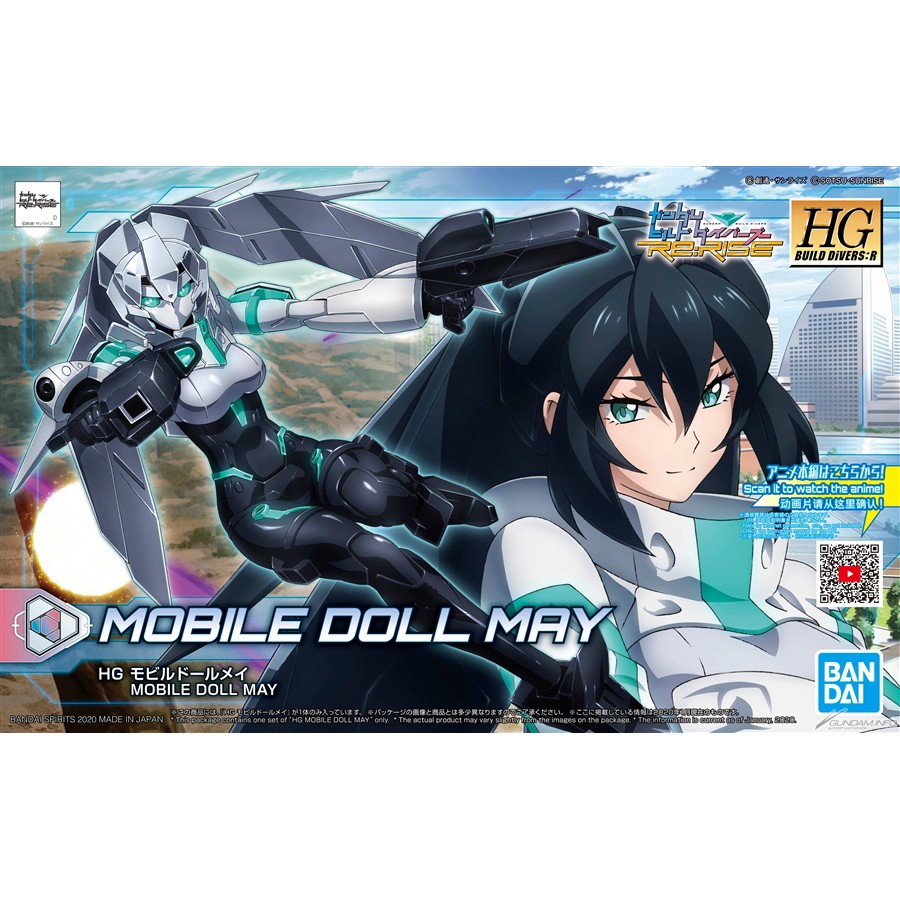 ĐỒ CHƠI LẮP RÁP ANIME NHẬT MÔ HÌNH GUNDAM BANDAI 1/144 HG MOBILE DOLL MAY SERIE HGBDRE GUNDAM BUILD DIVERS RE : RISE