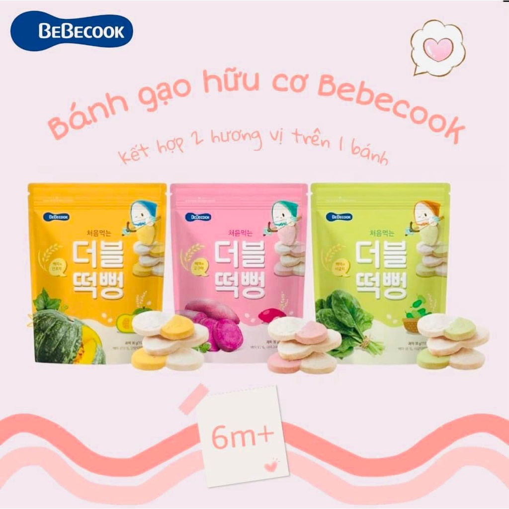 [Date 2024] Bánh gạo hữu cơ BEBECOOK Hàn Quốc cho bé