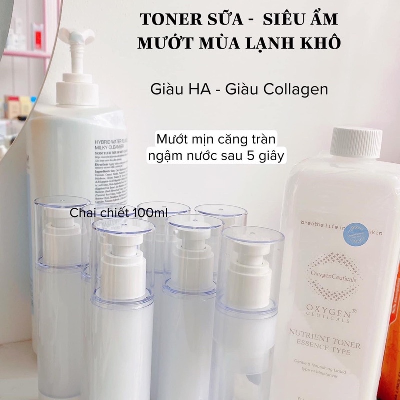 Toner dạng sữa Nutrient Oxygen Ceuticals 100ml