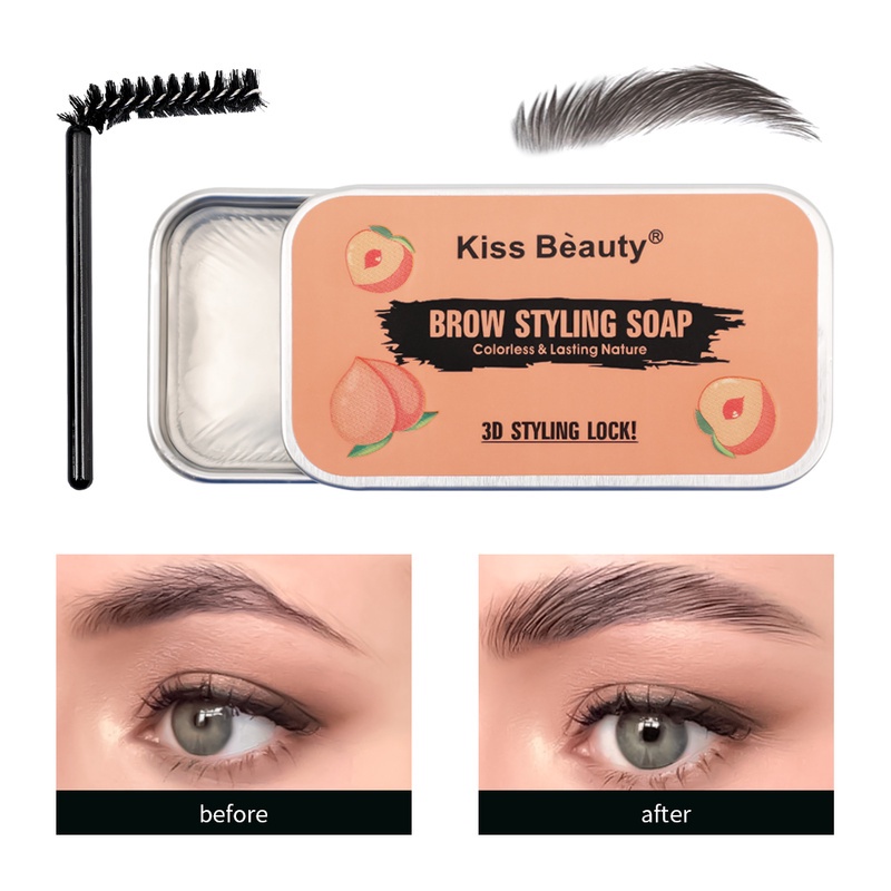 Sáp Định Hình Lông Mày/Xà Phòng Tạo Kiểu Lông Mày 3D Kháng Nước Kèm Cọ