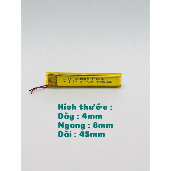 Lithium Polymer SH 408045 3.7volt 110mAh thay thế cho tai nghe bluetooth, loa bluetooth ,đồ chơi mô hình vv...