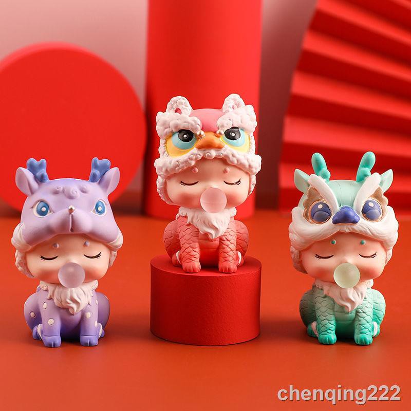 📯Dụng cụ trang trí chất lượng cao♠♛Hộp đồ chơi hình động vật dễ thương phong cách Trung Hoa dùng làm quà tặng sinh nhật cho bé gái