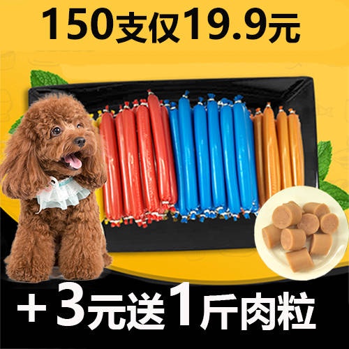 Hồng Kông Pet Dog Snack Ham Xúc xích Bán buôn Full Box Pet Canxi Cat Snack Gói quà Teddy Gold Fur Coin Dog