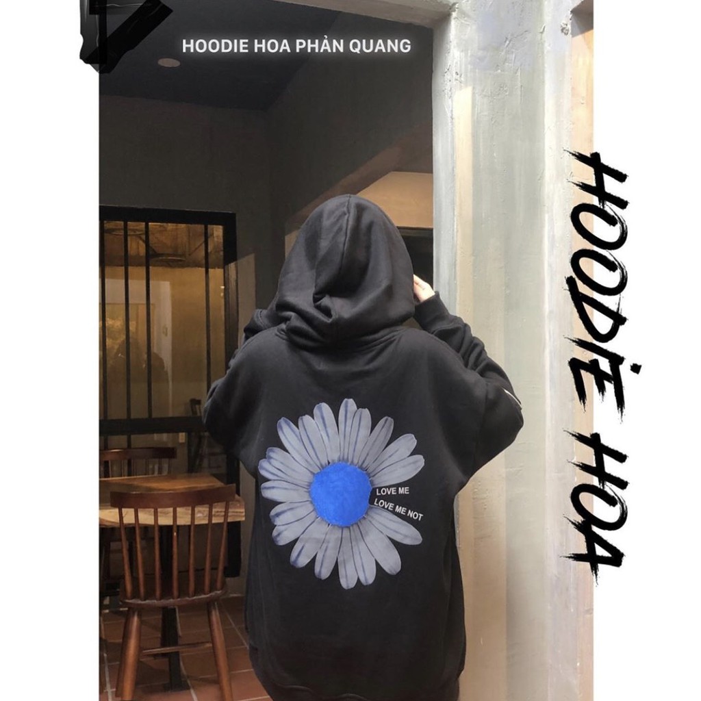 Áo Khoác Hoodie Unisex FLOWER (Đen)