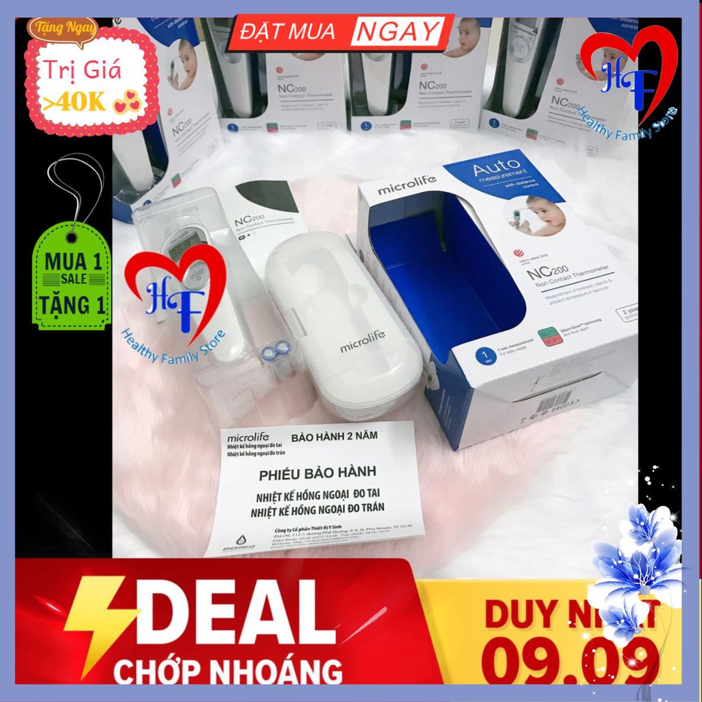 NHIỆT KẾ ĐIỆN TỬ HỒNG NGOẠI ĐO TRÁN MICROLIFE NC200 (Đo 1S, Chính Hãng, Bảo Hành 2 Năm) – Hàng Có Sẵn ✔️