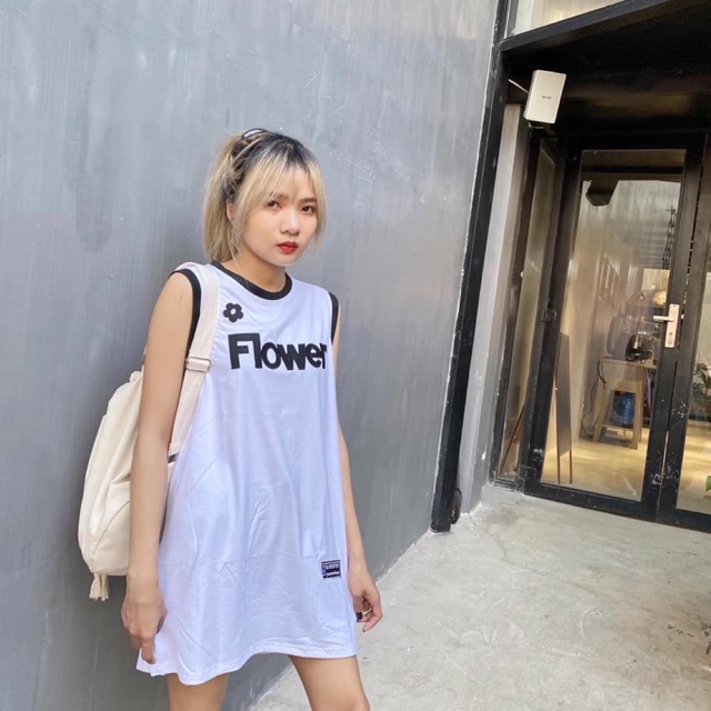[Áo Nữ] Áo 3 lỗ thể thao dáng dài giấu quần ullzang flower