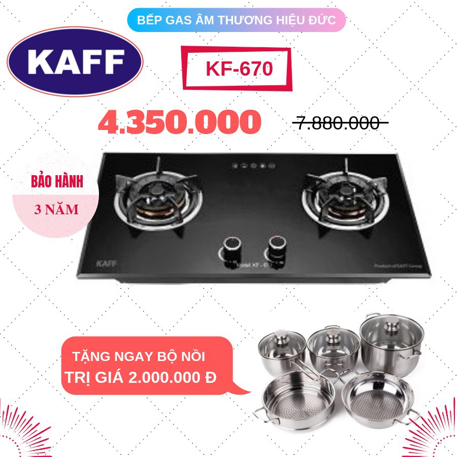 BẾP GAS ÂM KAFF KF-670