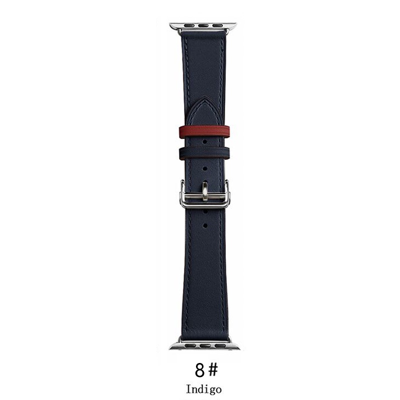 Dây Đeo Bằng Da Thay Thế Dành Cho Đồng Hồ Thông Minh Apple watch 44mm 40mm 45mm 41mm 38mm 42mm series 5 4 3 6 se 7