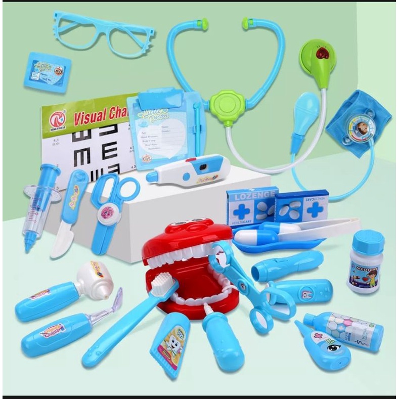 Đèn nhạc - Hộp đồ chơi nhập vai bác sĩ cho bé 30 chi tiết
