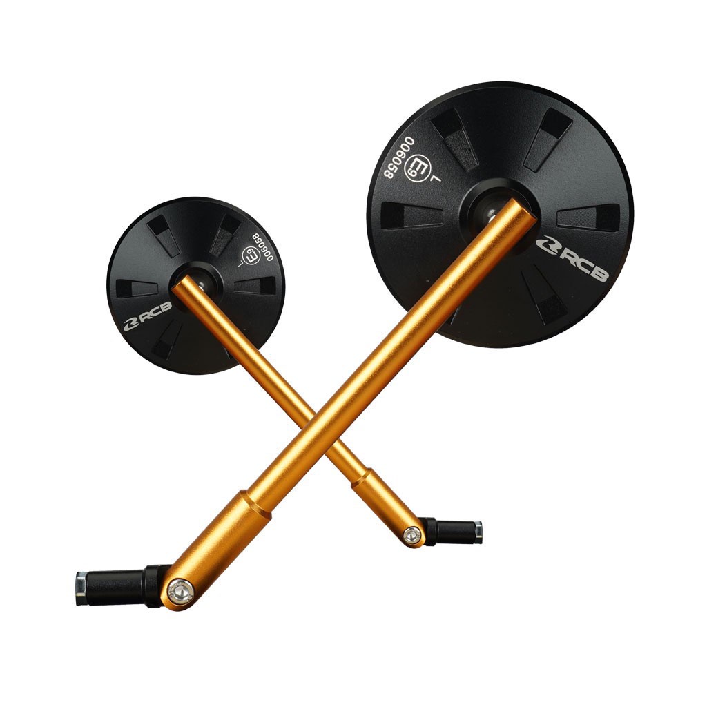 Gương xe máy thời trang mini RCB mẫu S6 tròn chân cao gắn chân gương, kính chiếu hậu cho AB, SH, SH Mode, Wave,…