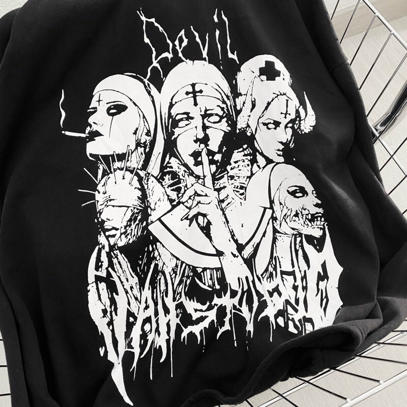 Áo Hoodie NUN Form Rộng Oversize Unisex Vải Nỉ Bông - Yowol SG