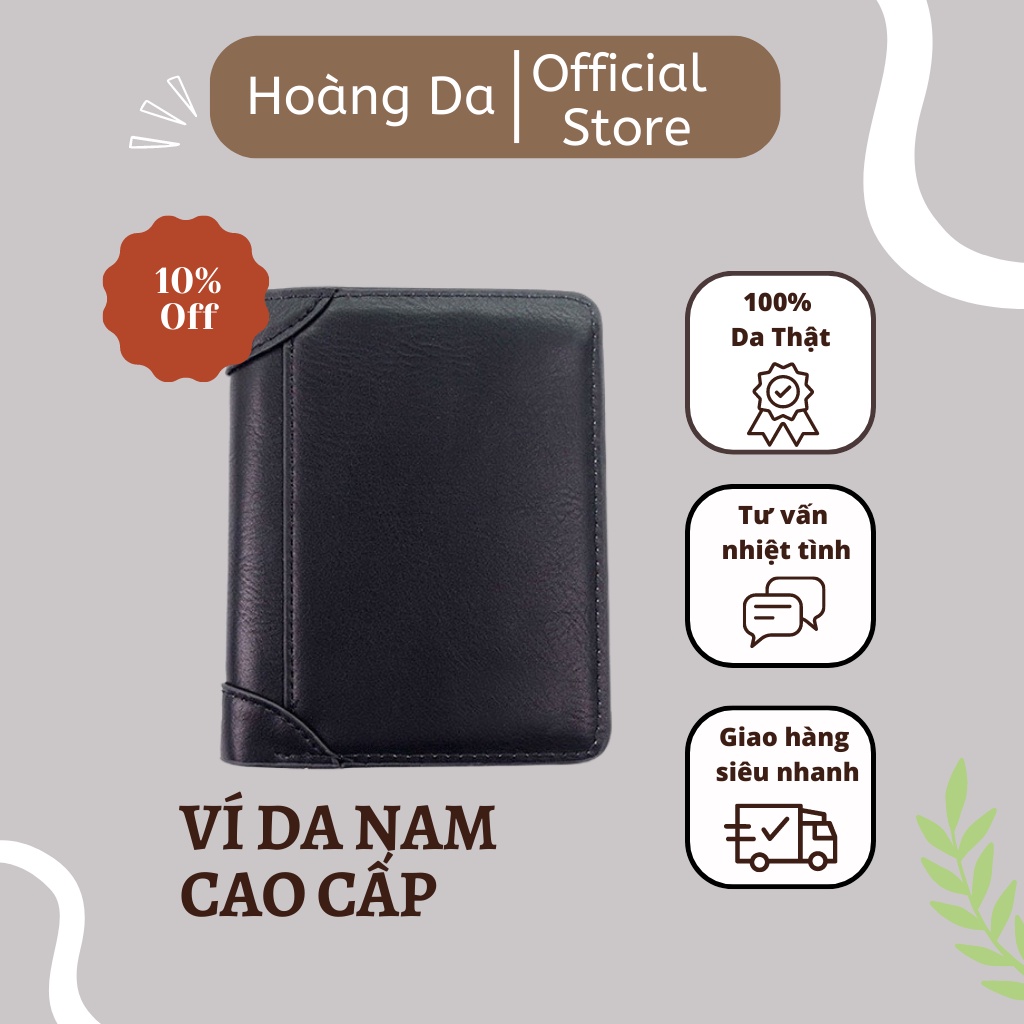 Ví Da Nam Cao Cấp Dáng Cổ Điển, Bóp Da Bò Nam Thật 100% - Hoàng Da Xưởng Da Cao Cấp