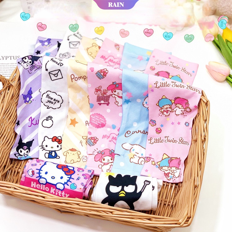 SANRIO Găng Tay Bằng Lụa Lạnh Nhanh Khô Chống Tia UV Họa Tiết Melody Cinnamoroll Hello Kitty Thời Trang Mùa Hè Cho Nam Và Nữ