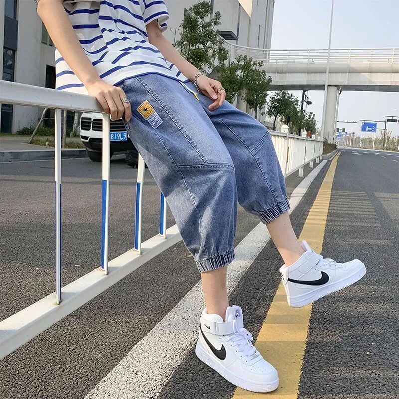 Quần Jeans Lửng Phong Cách Hàn Quốc Dành Cho Nam