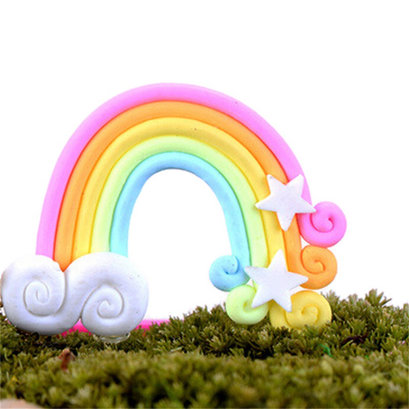Set 4 Tượng Cầu Vồng Mini Trang Trí Tiểu Cảnh