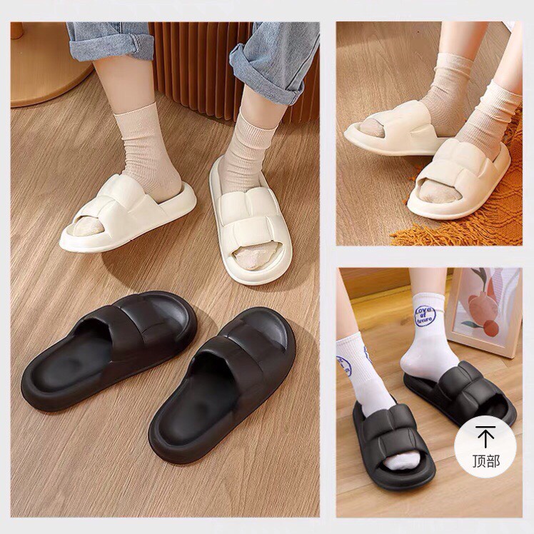 Dép bánh mỳ nữ LEAP Dép độn đế cao 3cm ulzzang mẫu mới 2022