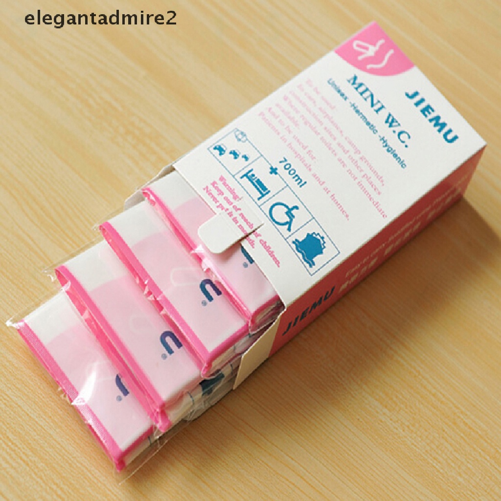 Set 4 Túi Đi Vệ Sinh Khẩn Cấp 700CC Màu Hồng Dùng Một Lần Cho Unisex