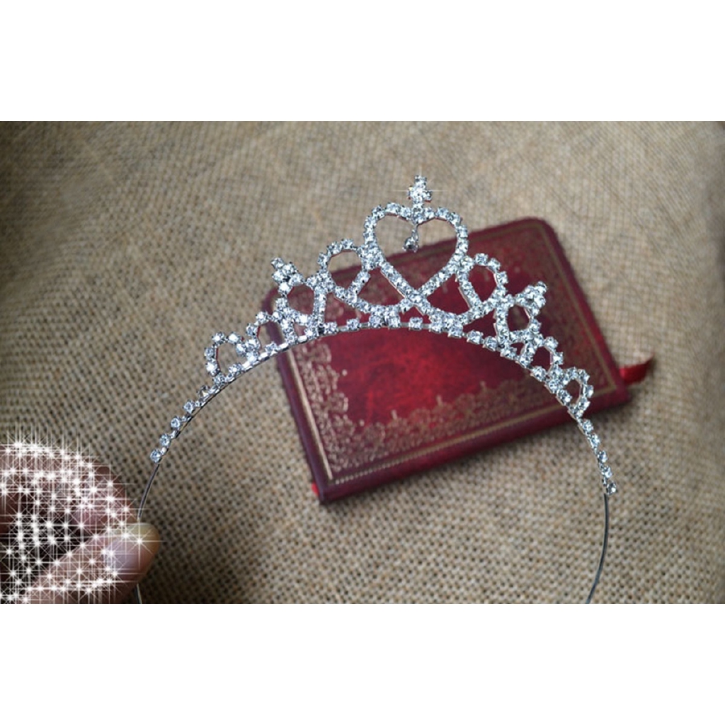 Vương miện cô dâu đính đá pha lê thời trang