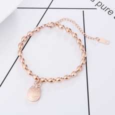 Korean version of Mingnian transport small gold beads good luck rose gold red string non-fading creative thin hand string female