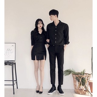 Áo đôi 🎀freeship🎀 váy nữ sơ mi nam - đồ đôi đẹp - cp03