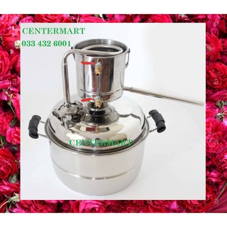 Nồi chưng cất tinh dầu mini - Nồi chưng cất 10 lít inox đa dụng