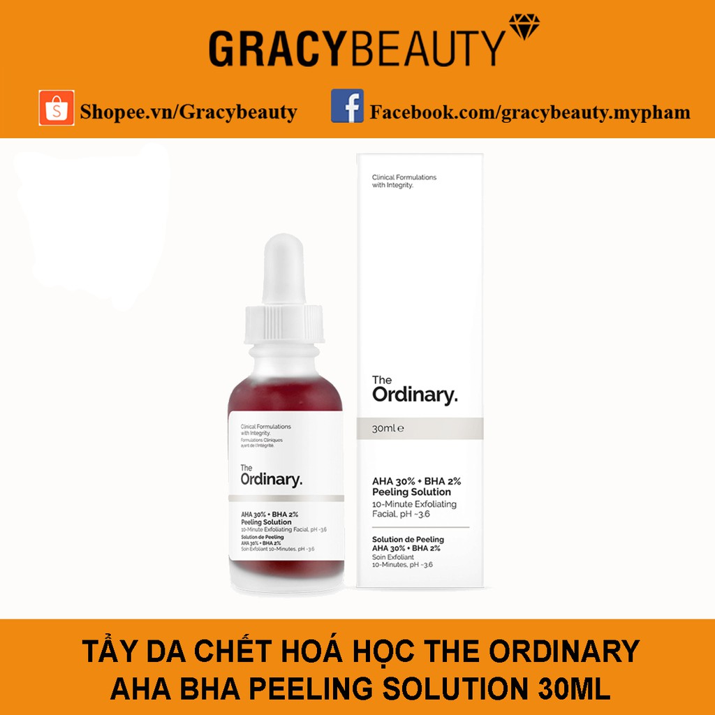 Tẩy da chết hoá học The Ordinary AHA 30% + BHA 2% Peeling Solution