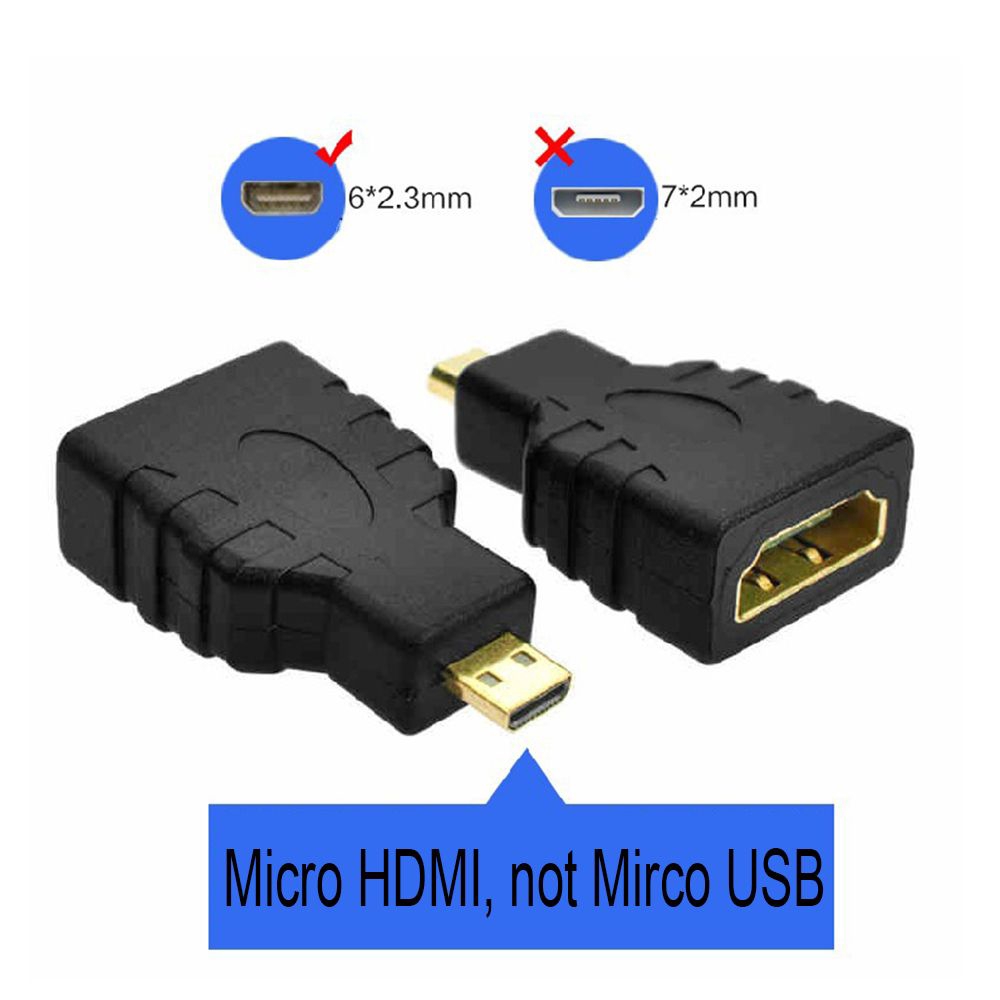 WATTLE Plated Connector 1080P Adapter 1.4V Micro HDMI To HDMI