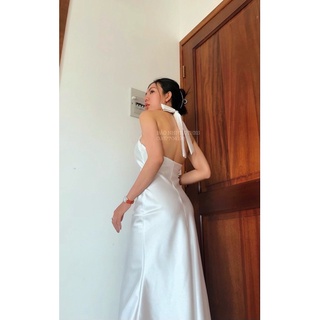 Đầm Lụa Chéo Cổ